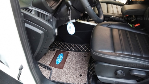 Thảm lót sàn ô tô 5D 6D Ford Ecosport: Lớp da chất lượng, mềm mại, ôm khít sàn xe